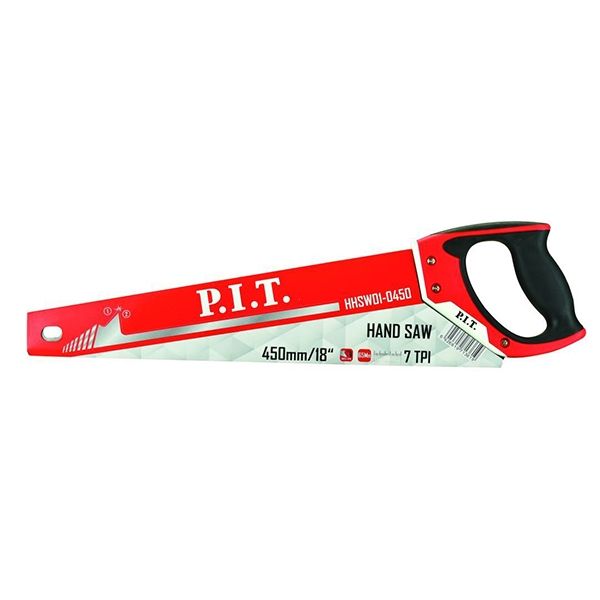 Ножовка по дереву P.I.T. HHSW01-0450 , 450 мм, 7 зубов