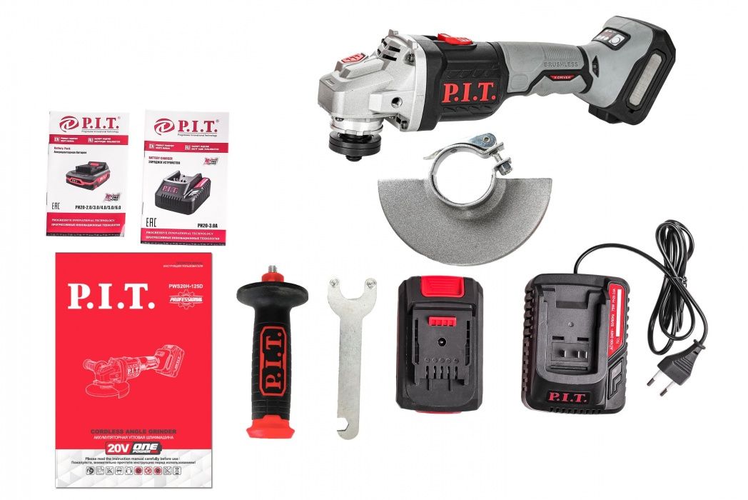 Шлифмашина угловая аккумуляторная P.I.T. PWS20H-125D/1