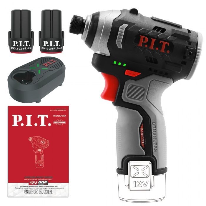 Аккумуляторный ударный винтовёрт P.I.T. PSD12K-120A/2