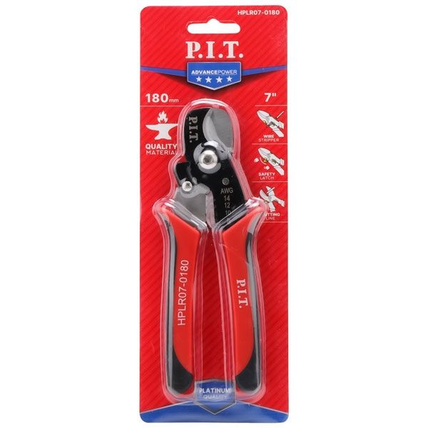 Стриппер многофункциональный P.I.T. ADVANCE HPLR07-0180, 180мм, зачистка проводов, кабелерез