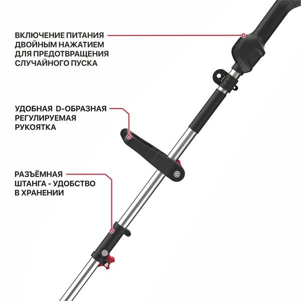 Триммер аккумуляторный бесщёточный P.I.T. PTR20H-330A/1 (1акб 4,0Ач и ЗУ)