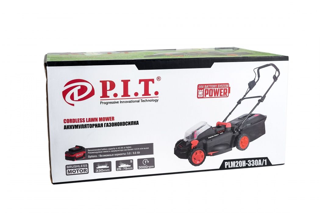 Аккумуляторная газонокосилка P.I.T. PLM20H-330A/1